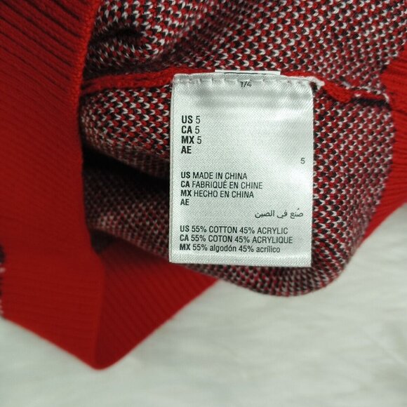 NWT CHARTER CLUB Fall Christmas Sweater Girls Size 5 Plaid Pullover Crew Neck - Picture 7 of 10